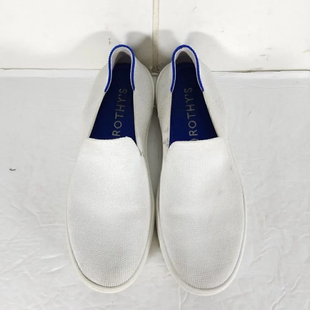 ROTHY'S Women's The Original Slip On US6 Knit White Flat Comfort Sneaker Shoes